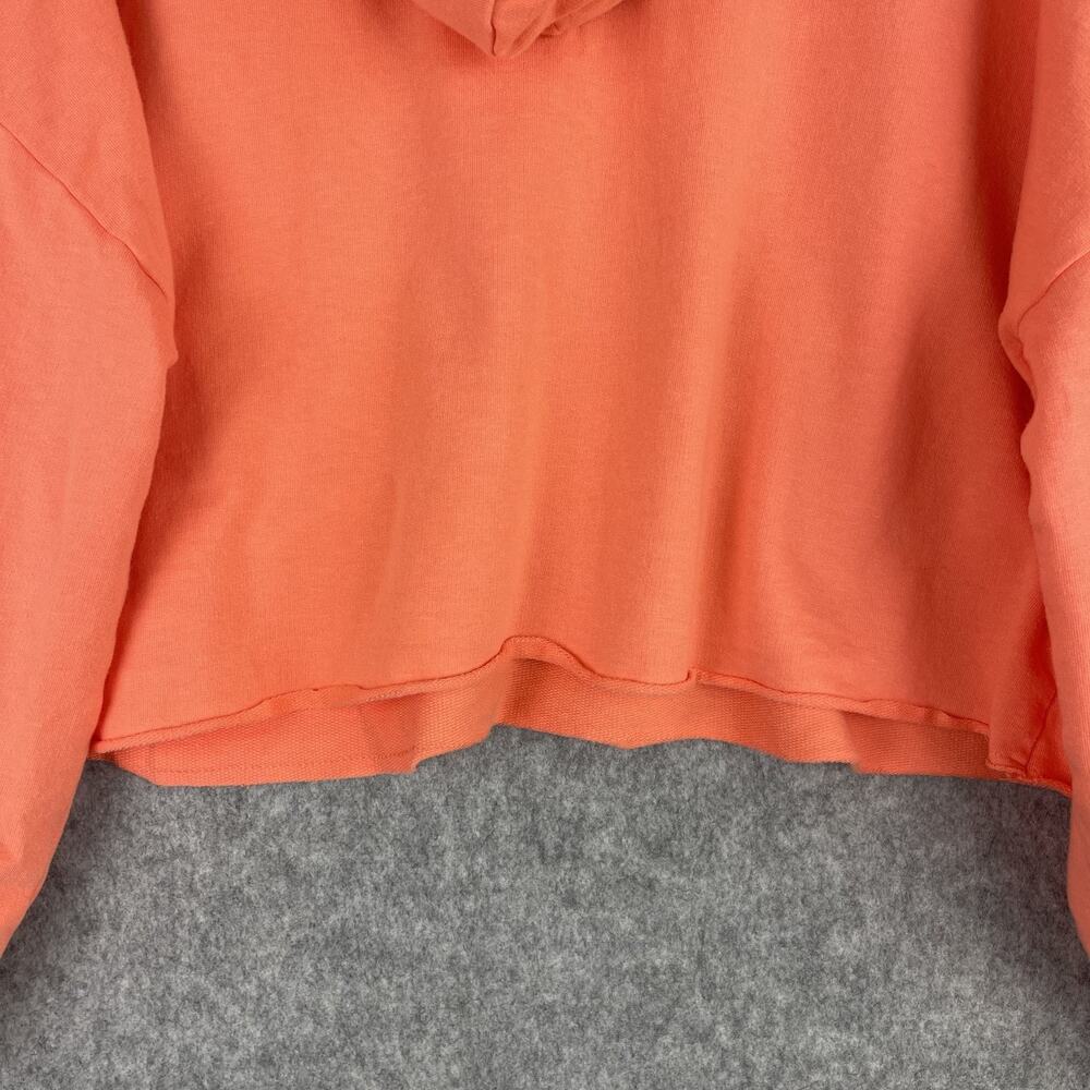 Disney Moana Sweatshirt Womens Large Orange Cropped Oversized Embroidered Tassel - Picture 11 of 13
